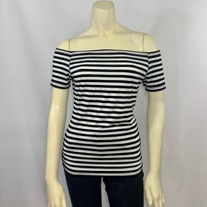 MAGGIE TANG Off Shoulder Striped Top